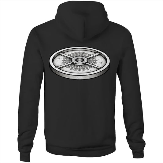 Iron Mandala Hoodie | Heavyweight Black