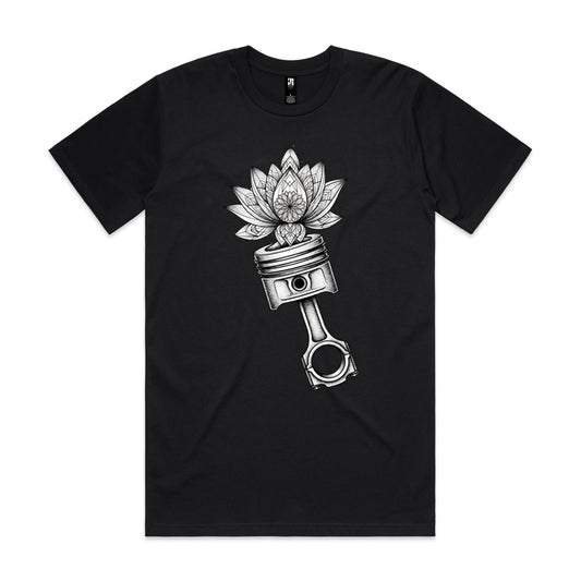 The Torque & Bloom Tee | Heavyweight Black